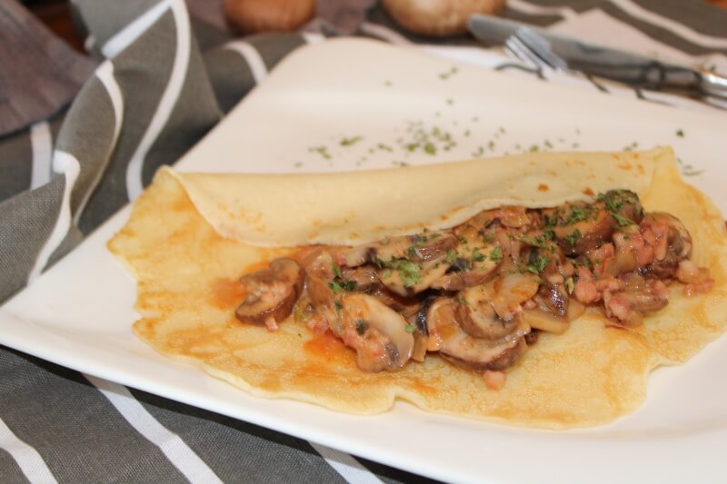 Champignon-Pfannkuchen