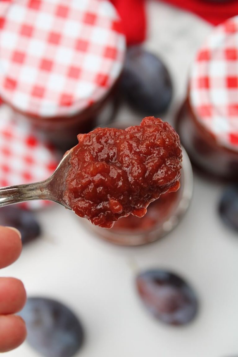 Zwetschgen Birnen Marmelade mit Rotwein