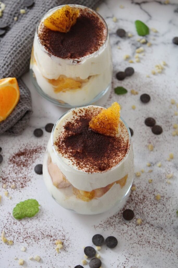 Orangen-Tiramisu im Glas